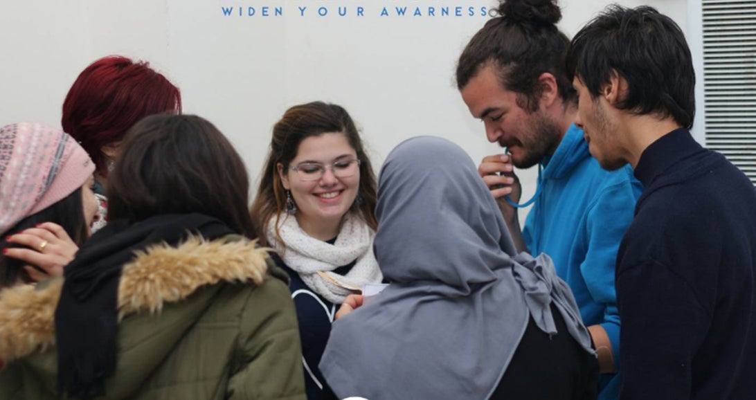 Nacereddine Semmar talking with workshop participants.